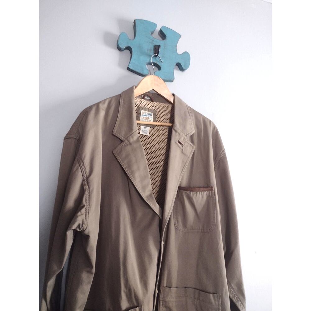 Travelsmith XXL Mens Cotton Safari Sport Jacket Coat Suede Elbow Patches 2XL - Picture 2 of 15